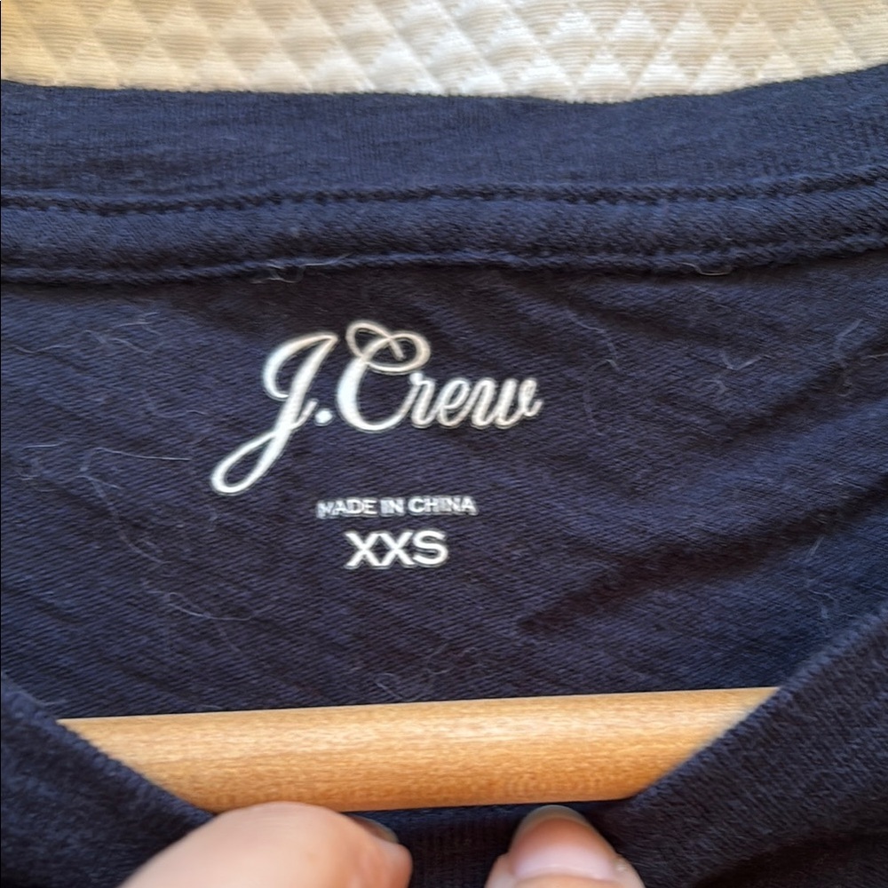 J. Crew Blue Short Sleeve Tee Apres Ski XXS - Picture 2 of 4